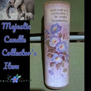 New GRANDMOTHERS Tall Boy Candle Country Home Floral Decor Cottagecore Majestic